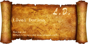 Lövei Dorina névjegykártya