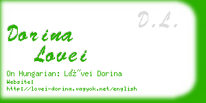 dorina lovei business card